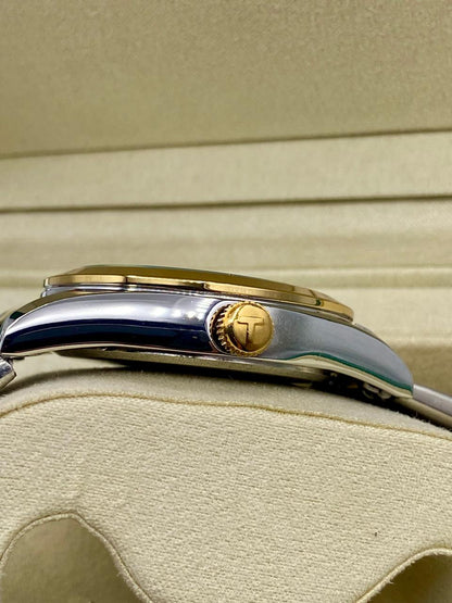 TISSOT POWERMATIC 80 BG SILCUM Dark Blue Dial with Gold and silver chain