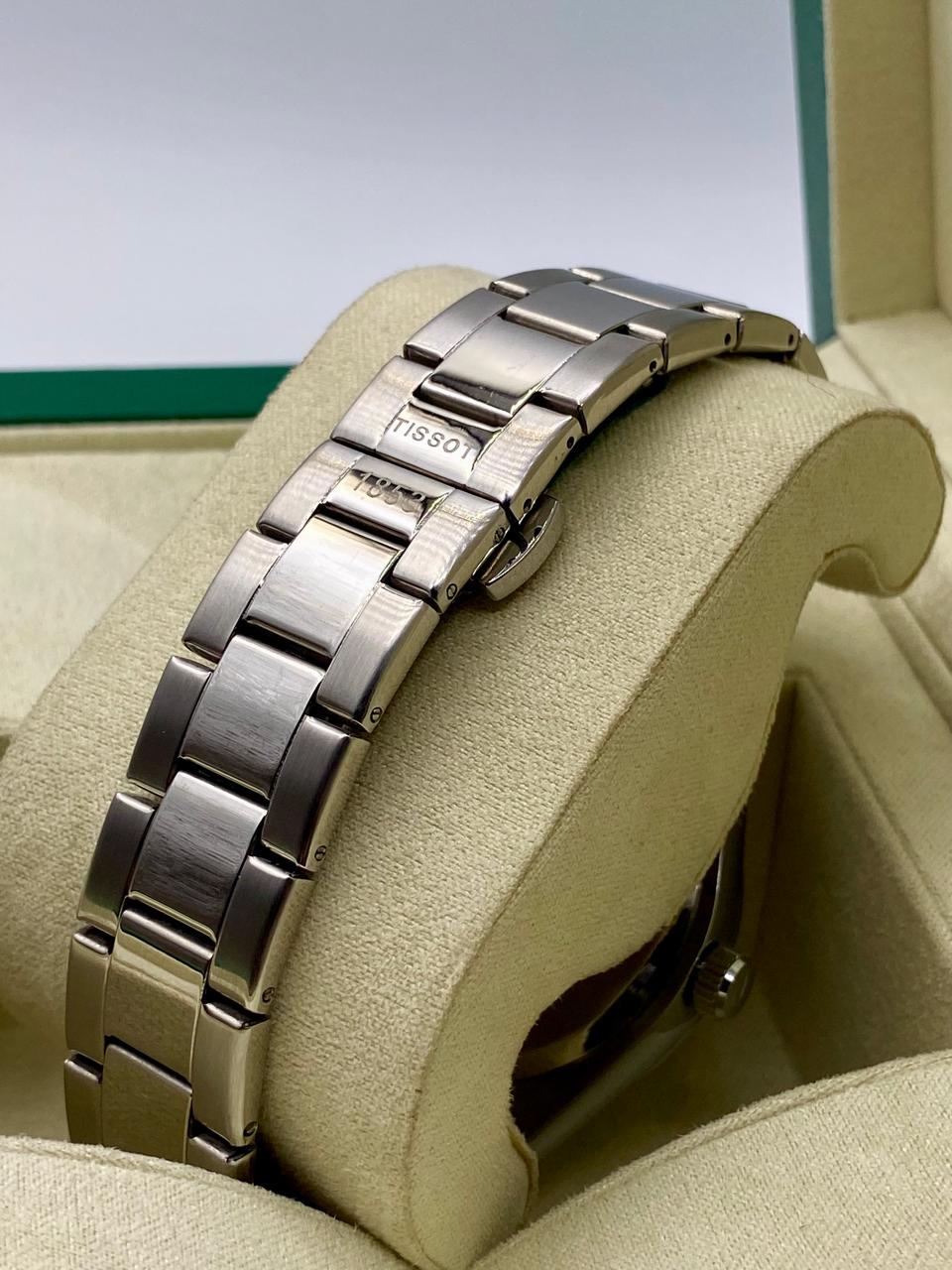 TISSOT POWERMATIC 80 BG slicum Blue Dial with silver chain