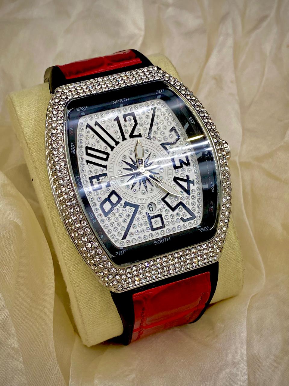FM DIAMOND with RED STRAPS