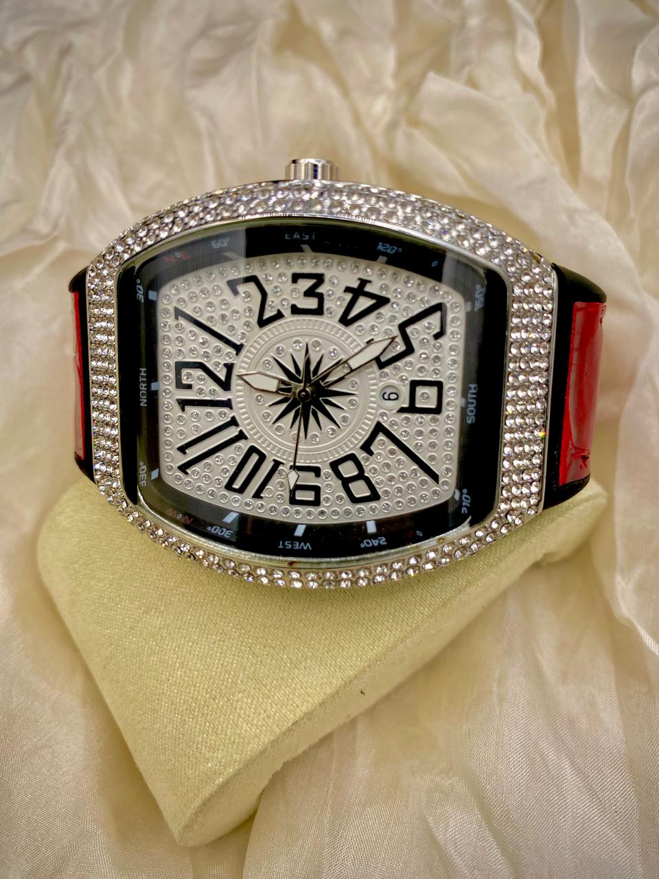 FM DIAMOND with RED STRAPS