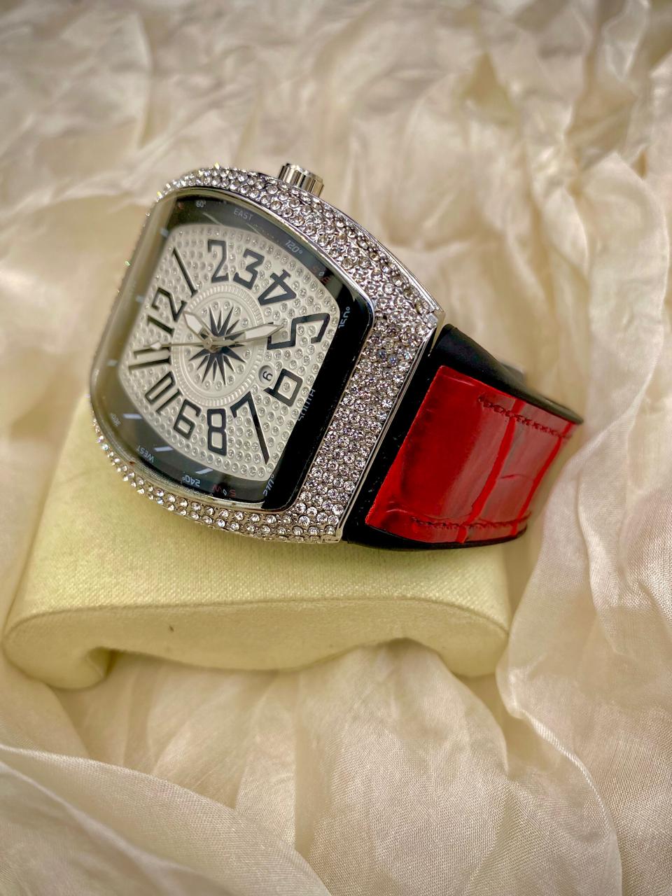FM DIAMOND with RED STRAPS