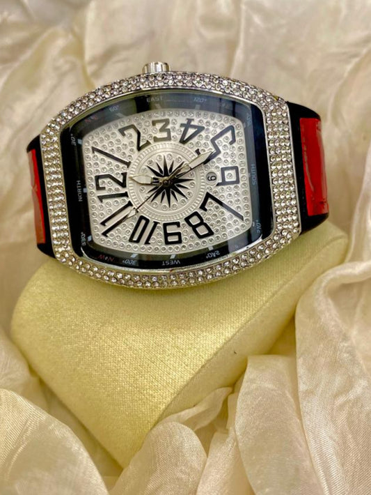 FM DIAMOND with RED STRAPS