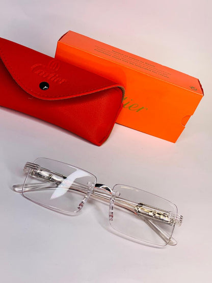 Cartier Rimless Glasses – Luxury Clear Frame Eyewear for Men & Women
