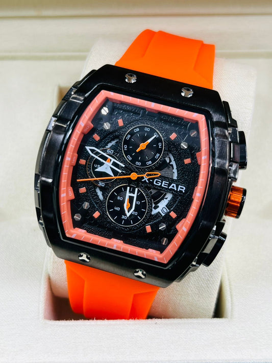GEAR Racing-Inspired Chronograph – Orange Strap Limited Edition