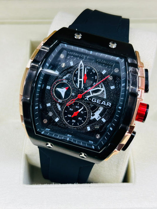 GEAR Racing-Inspired Chronograph – Black Strap Limited Edition